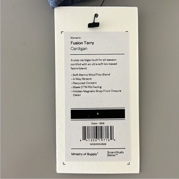 NWT Ministry of Supply Fusion Terry Cardigan Size S - Picture 5 of 13